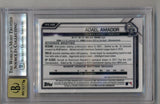 Adael Amador 2021 Bowman Chrome Prospect Auto Gold Shimmer Refractor 25/50 BGS 9 Mint