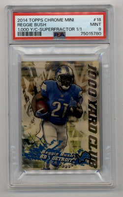 Reggie Bush 2014 Topps Chrome Mini 1000 Yard Club Superfractor 1/1 PSA 9