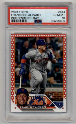 Francisco Alvarex 2023 Topps Independence Day 52/76 PSA 10 Gem Mint