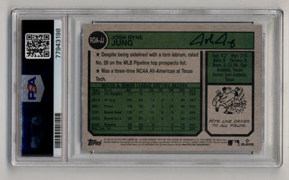Josh Jung 2023 Topps Heritage Real One Auto PSA 10 Gem Mint Auto 10