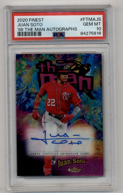 Juan Soto 2020 Finest '98 The Man Auto 35/40 PSA 10 Gem Mint