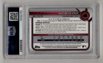 Elly De La Cruz 2022 Bowman Chrome Mega Box Auto PSA 10 Gem Mint Auto 10 2798