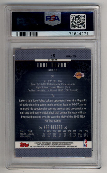 Kobe Bryant 2006-07 Finest Refractor #25 PSA 10 Gem Mint 4271
