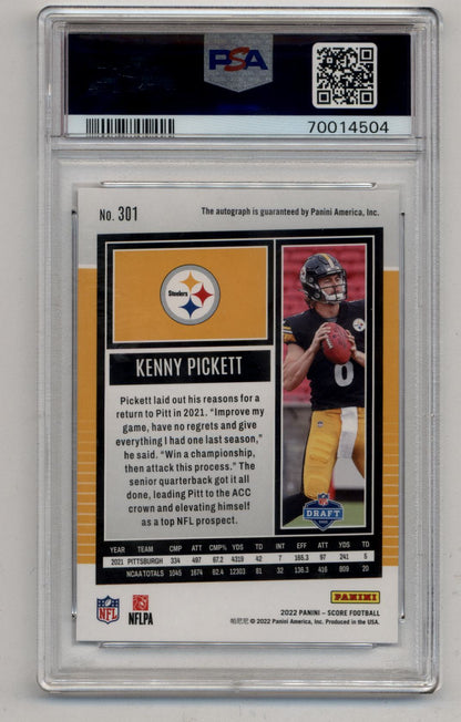 Kenny Pickett 2022 Score #301 Auto PSA 10 Gem Mint 4504