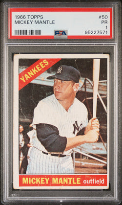 Mickey Mantle 1966 Topps #50 PSA 1 Poor 7571