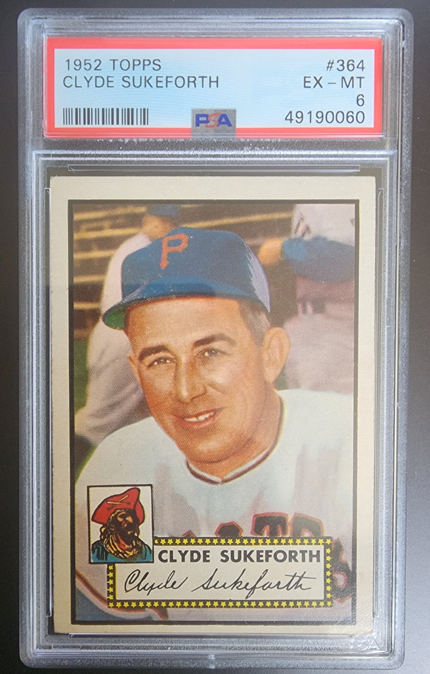 Clyde Sukeforth 1952 Topps #364 PSA 6