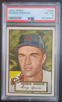 George Spencer 1952 Topps #346 PSA 4