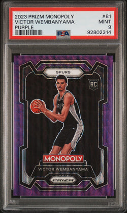 Victor Wembanyama 2023 Panini Monopoly #81 Purple PSA 9 Mint 2314