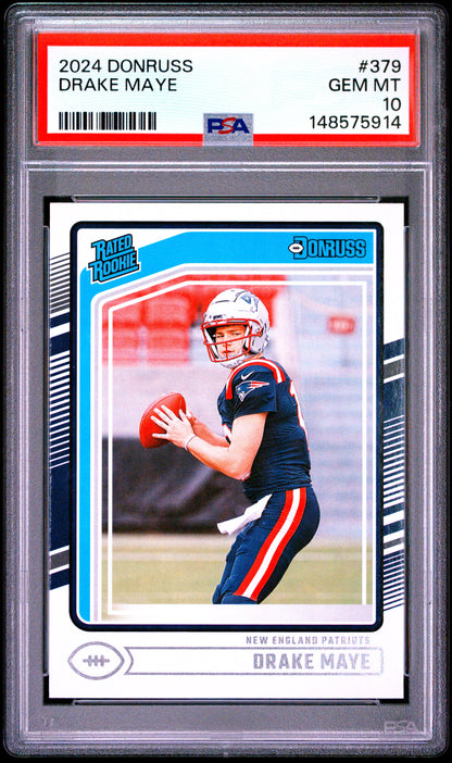 Drake Maye 2024 Donruss Roookie #379 PSA 10 Gem Mint 5914