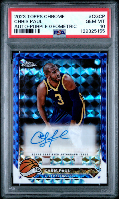 Chris Paul 2023 Topps Chrome Purple Geometric PSA 10 Gem Mint