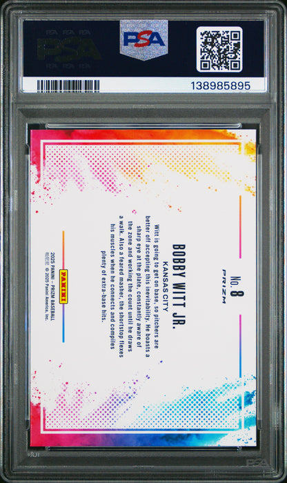 Bobby Witt Jr. 2025 Panini Prizm Color Blast PSA 10 Gem Mint