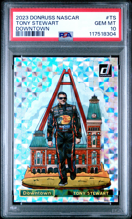 Tony Stewart 2023 Donruss Downtown PSA 10 Gem Mint