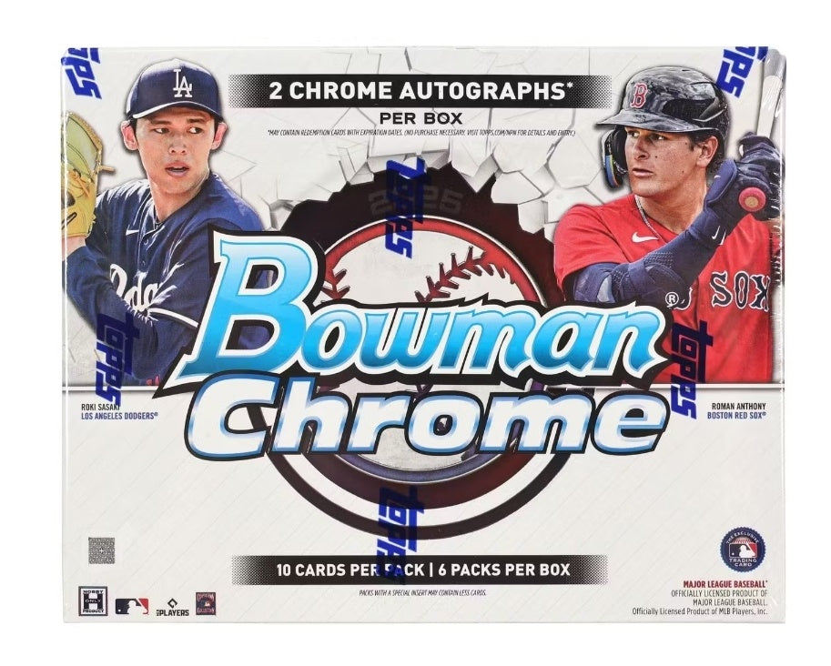 2025 Bowman Chrome Baseball Hobby 12-Box Case