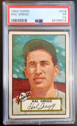 Hal Gregg 1952 Topps #318 PSA 1.5