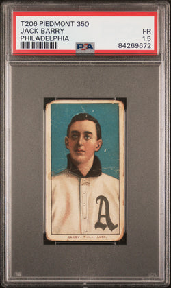 Jack Barry 1909-11 T206 Piedmont 350 Philadelphia PSA 1.5 Fair