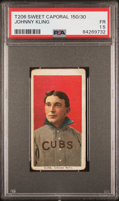 Johnny Kling 1909-11 T206 Sweet Caporal 150/30 PSA 1.5 Fair