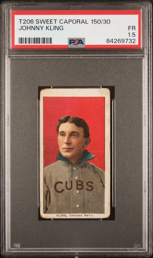 Johnny Kling 1909-11 T206 Sweet Caporal 150/30 PSA 1.5 Fair
