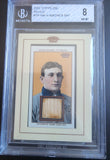 Honus Wagner 2002 Topps T206 Game-Used Bat Card BGS 8 Nm-Mint