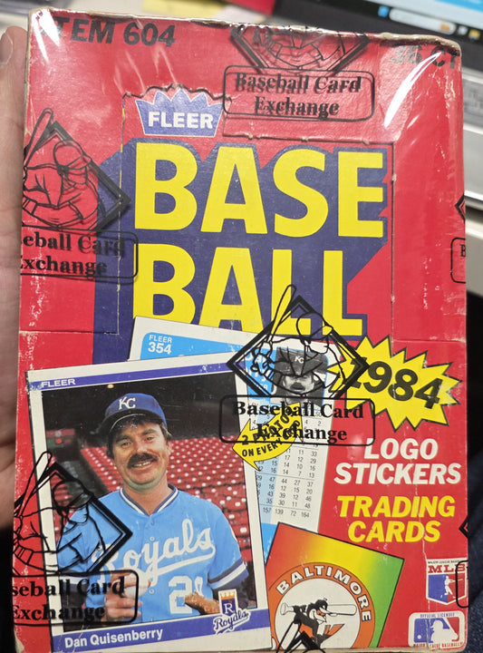 1984 Fleer Baseball BBCE Wrapped Wax Box