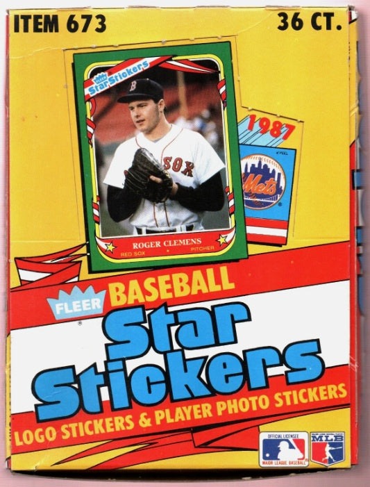 1987 Fleer Star Stickers Baseball Box
