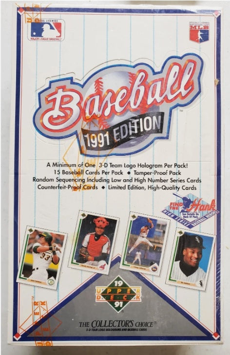 1991 Upper Deck Baseball High Series Box