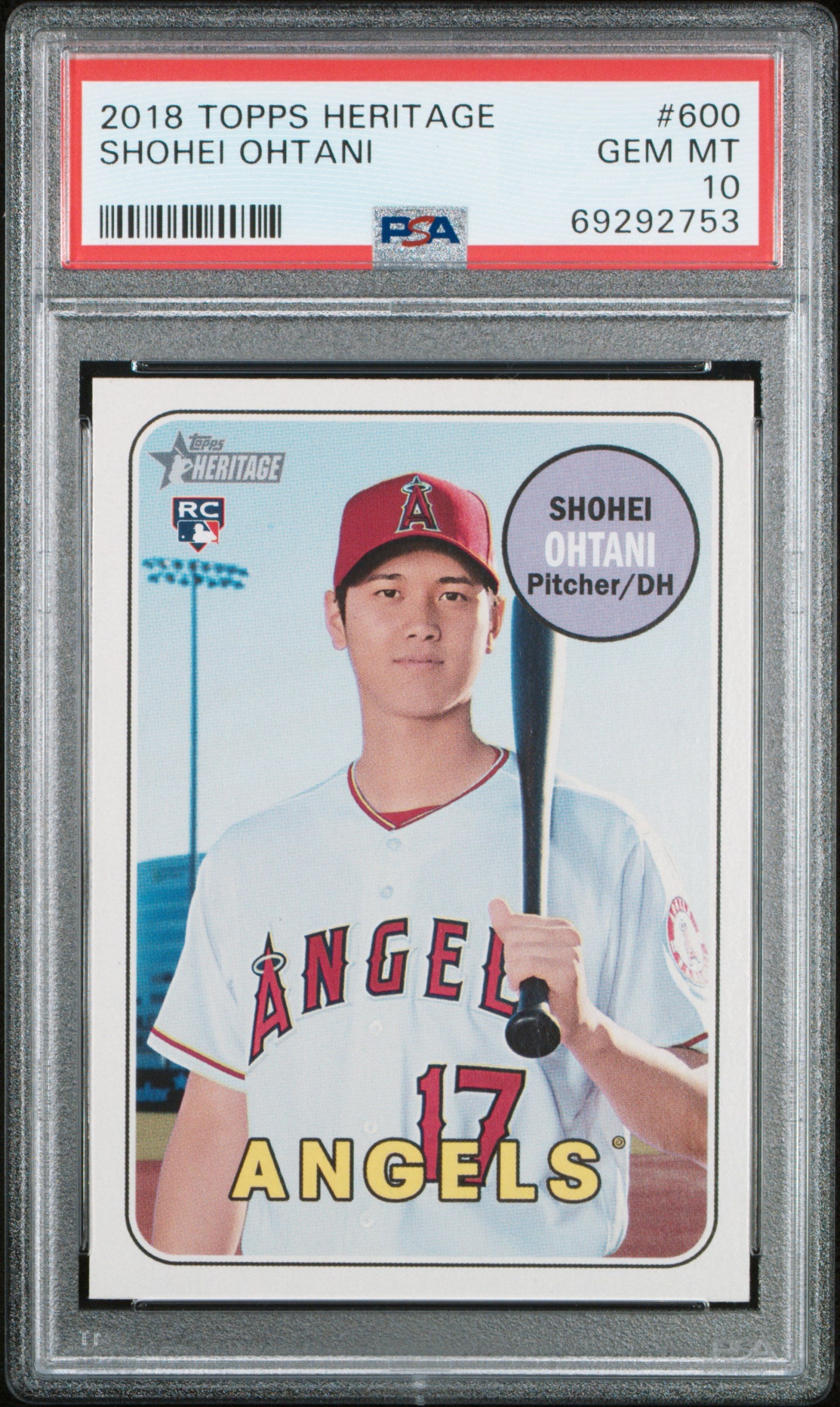 Shohei Ohtani 2018 Topps Heritage rookie #700 PSA 10 Gem Mint 2753