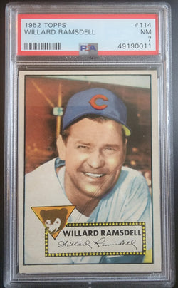 Willard Ramsdell 1952 Topps #114 PSA 7