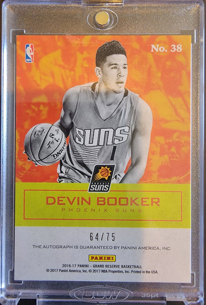 Devin Booker 2016 Panini Grand Reserve Difference Makers Auto #64/75
