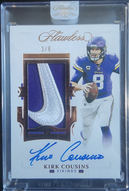 Kirk Cousins 2021 Panini Flawless Nike Swoosh Auto #3/6