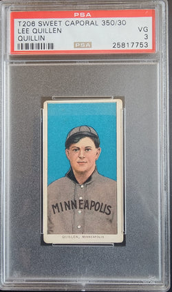 Lee Quillen Quillin 1909-11 T206 Sweet Caporal 350/30 PSA 3 Very Good