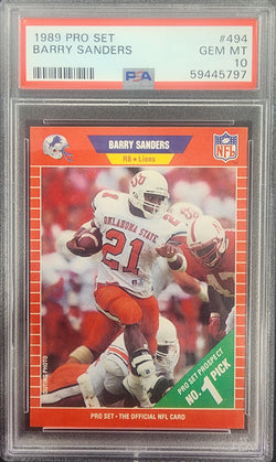 Barry Sanders 1989 Pro Set #494 RC PSA 10 Gem Mint 5797