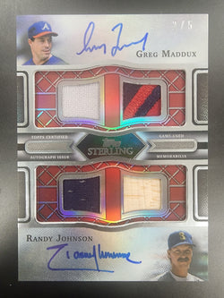 Greg Maddux Randy Johnson 2022 Topps Sterling Quad Relic Auto #2/5