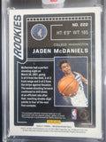 Jaden McDaniels 2020 Panini Obsidian Rookie Patch Auto Green Flood