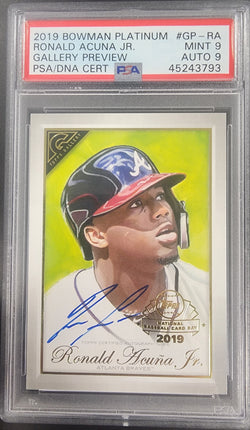 Ronald Acuna Jr. 2019 Bowman Platinum Gallery PSA 9 Auto 9