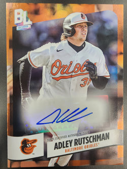 Adley Rutschman 2024 Topps Big League Electric Orange Auto