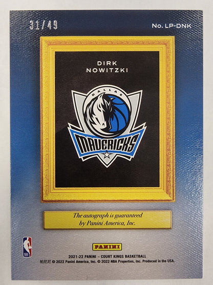 Dirk Nowitzki 2021 Court Kings Legacy Portraits Auto #31/49