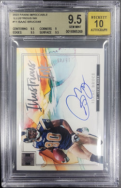 Isaac Bruce 2023 Panini Impeccable Illustrious Ink #15/49 BGS 9.5 Gem Mint