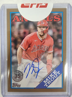 Mike Trout 2023 Topps 1988 Baseball Gold Auto #22/50