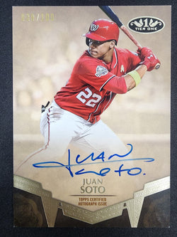 Juan Soto 2019 Topps Tier One Breakout Auto #39/100