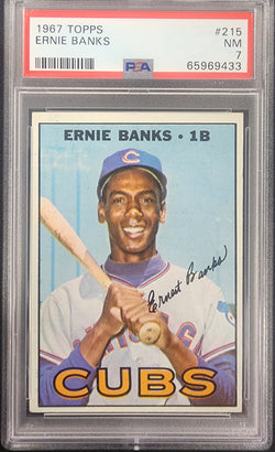 Ernie Banks 1967 Topps #215 PSA 7 Near Mint