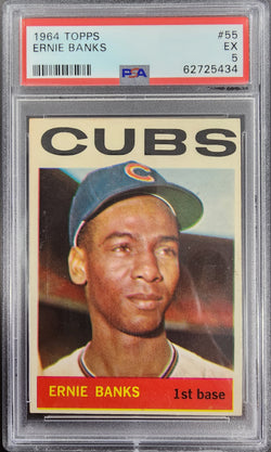 Ernie Banks 1964 Topps #55 PSA 5 EX