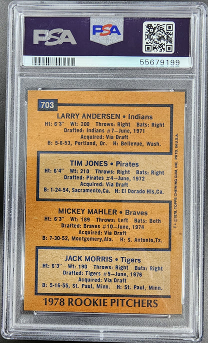 Jack Morris 1978 Topps #703 PSA 8 NM-MINT