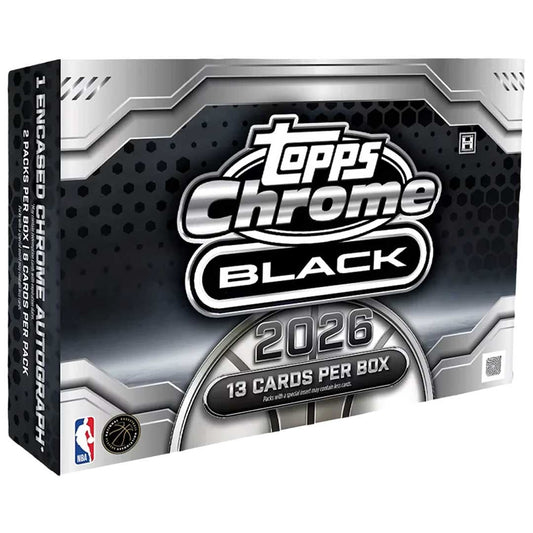 2025-26 Topps Chrome Black Basketball Hobby Box - 8 Box Case