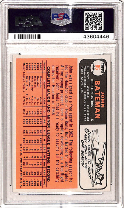 John Bateman 1966 Topps #86 PSA 10 Gem Mint