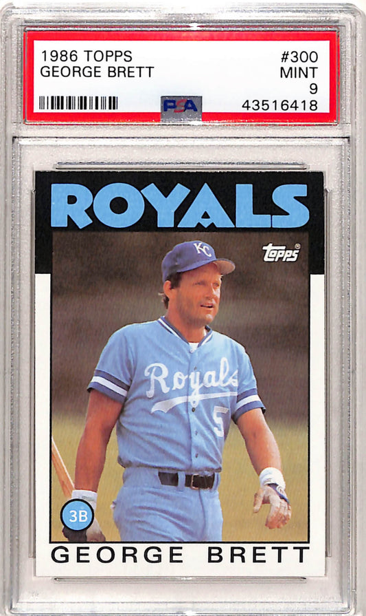 George Brett 1986 Topps #300 PSA 9 Mint