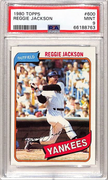 Reggie Jackson 1980 Topps #600 PSA 9 Mint