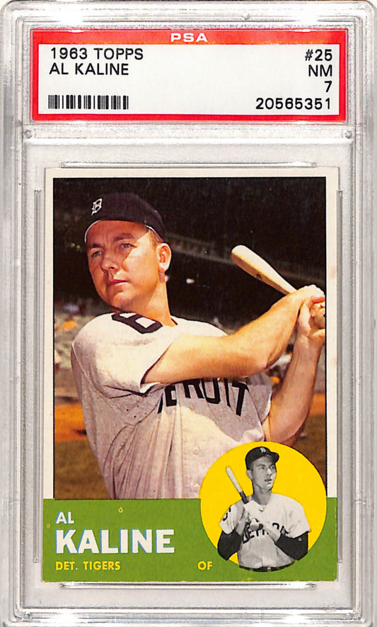 Al Kaline 1963 Topps #25 PSA 7 Near Mint 5351