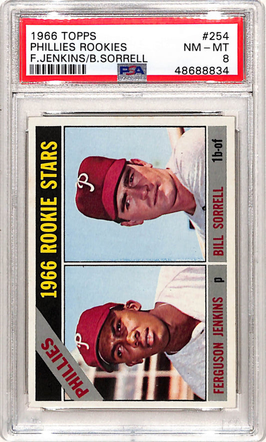 Fergie Jenkins 1966 Topps Rookie #254 PSA 8 Nm-Mint
