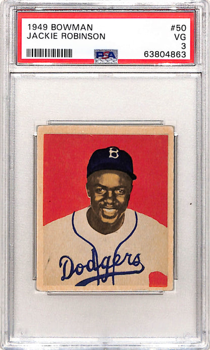 Jackie Robinson 1949 Bowman #50 PSA 3 Very Good
