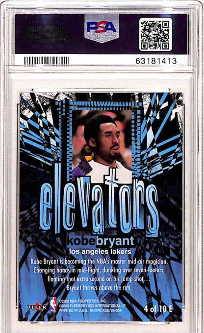 Kobe Bryant 1999 Flair Showcase Elevators #4 PSA 8 Nm-Mint